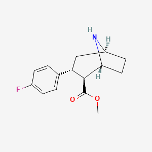 molecular formula C15H18FNO2 B1256020 methyl (1R,2S,3R,5S)-3-(4-fluorophenyl)-8-azabicyclo[3.2.1]octane-2-carboxylate 