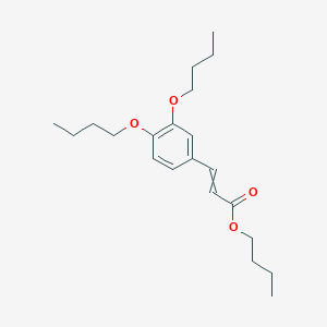 molecular formula C21H32O4 B12560221 Butyl 3-(3,4-dibutoxyphenyl)prop-2-enoate CAS No. 185754-33-0