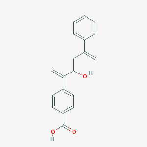 molecular formula C19H18O3 B12560227 Benzoic acid, 4-(2-hydroxy-1-methylene-4-phenyl-4-pentenyl)- CAS No. 153881-20-0