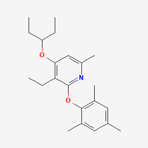 Pyridine, 3-ethyl-4-(1-ethylpropoxy)-6-methyl-2-(2,4,6-trimethylphenoxy)-