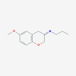 (3Z)-6-Methoxy-N-propyl-2H-1-benzopyran-3(4H)-imine