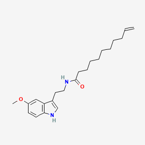 molecular formula C22H32N2O2 B12560326 10-Undecenamide, N-[2-(5-methoxy-1H-indol-3-yl)ethyl]- CAS No. 142233-84-9