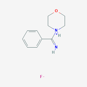 molecular formula C11H15FN2O B12560335 4-[Imino(phenyl)methyl]morpholin-4-ium fluoride CAS No. 193415-79-1