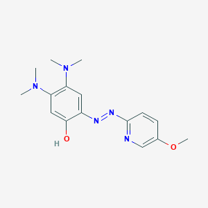 3,4-Bis(dimethylamino)-6-[2-(5-methoxypyridin-2-yl)hydrazinylidene]cyclohexa-2,4-dien-1-one