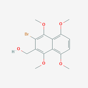 molecular formula C15H17BrO5 B12560366 (3-Bromo-1,4,5,8-tetramethoxynaphthalen-2-yl)methanol CAS No. 189066-64-6