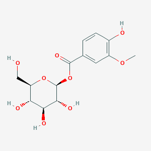 molecular formula C14H18O9 B1256038 1-O-vanilloyl-beta-D-glucose 