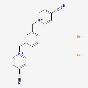 molecular formula C20H16Br2N4 B12560383 1,1'-[1,3-Phenylenebis(methylene)]bis(4-cyanopyridin-1-ium) dibromide CAS No. 142226-83-3