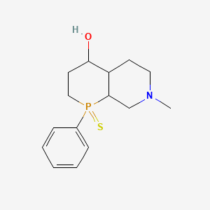 molecular formula C15H22NOPS B12560405 4-Hydroxy-7-methyl-1-phenyldecahydro-1lambda~5~-phosphinino[2,3-c]pyridine-1-thione CAS No. 165557-08-4