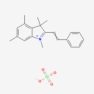 1,3,3,4,6-Pentamethyl-2-(2-phenylethenyl)-3H-indol-1-ium perchlorate