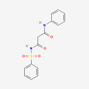 molecular formula C15H14N2O4S B12560422 Propanediamide, N-phenyl-N'-(phenylsulfonyl)- CAS No. 188771-79-1