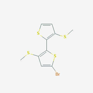 molecular formula C10H9BrS4 B12560442 5-Bromo-3,3'-bis(methylsulfanyl)-2,2'-bithiophene CAS No. 191213-55-5