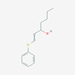 molecular formula C13H18OSe B12560455 1-(Phenylselanyl)hept-1-en-3-ol CAS No. 192815-47-7