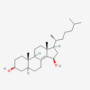molecular formula C27H46O2 B1256046 5alpha-Cholest-8(14)-en-3beta,15beta-diol 