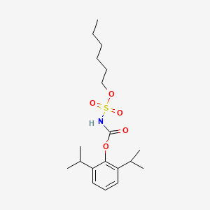 [2,6-di(propan-2-yl)phenyl] N-hexoxysulfonylcarbamate