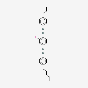 molecular formula C30H29F B12560470 2-Fluoro-4-[(4-pentylphenyl)ethynyl]-1-[(4-propylphenyl)ethynyl]benzene CAS No. 155905-85-4