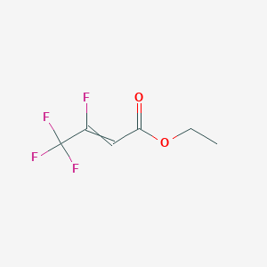 molecular formula C6H6F4O2 B12560473 2-Butenoic acid, 3,4,4,4-tetrafluoro-, ethyl ester CAS No. 197226-71-4