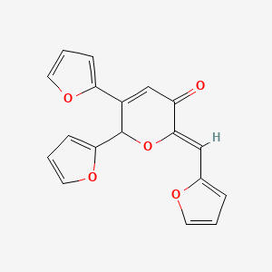 (2Z)-2-(2-Furylmethylene)-5,6-bis(2-furyl)-2H-pyran-3(6H)-one