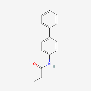 molecular formula C15H15NO B12560513 Propanamide, N-[1,1'-biphenyl]-4-yl- CAS No. 148204-65-3