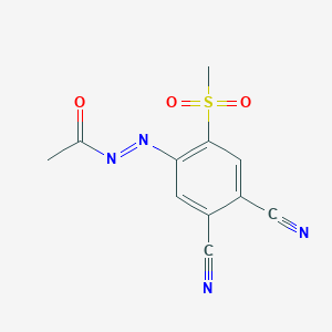 4-[(E)-Acetyldiazenyl]-5-(methanesulfonyl)benzene-1,2-dicarbonitrile