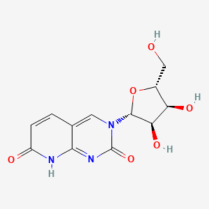 molecular formula C12H13N3O6 B1256054 3-beta-D-ribofuranosyl-2,7-dioxopyrido[2,3-d] pyrimidine 
