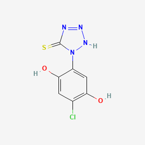 2-Chloro-5-(5-sulfanylidenetetrazolidin-1-yl)cyclohexa-2,5-diene-1,4-dione