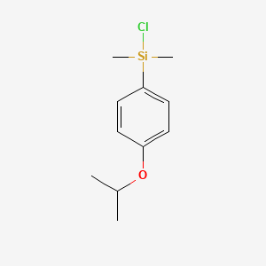 molecular formula C11H17ClOSi B12560602 Chloro(dimethyl){4-[(propan-2-yl)oxy]phenyl}silane CAS No. 144297-33-6