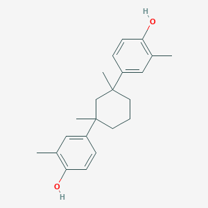 molecular formula C22H28O2 B12560605 4-[3-(4-Hydroxy-3-methylphenyl)-1,3-dimethylcyclohexyl]-2-methylphenol CAS No. 190732-55-9