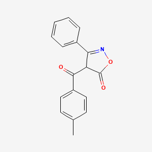 molecular formula C17H13NO3 B12560609 4-(4-Methylbenzoyl)-3-phenyl-1,2-oxazol-5(4H)-one CAS No. 148462-22-0