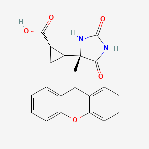 (1S,2S)-2-((S)-4-((9H-xanthen-9-yl)methyl)-2,5-dioxoimidazolidin-4-yl)cyclopropanecarboxylic acid