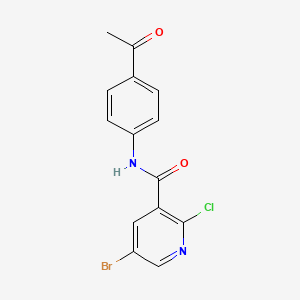 molecular formula C14H10BrClN2O2 B12560622 N-(4-Acetylphenyl)-5-bromo-2-chloropyridine-3-carboxamide CAS No. 143094-56-8