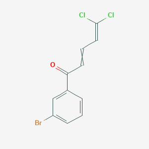 molecular formula C11H7BrCl2O B12560624 1-(3-Bromophenyl)-5,5-dichloropenta-2,4-dien-1-one CAS No. 195322-15-7