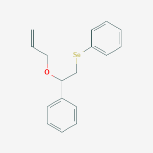 molecular formula C17H18OSe B12560644 Benzene, [[2-phenyl-2-(2-propenyloxy)ethyl]seleno]- CAS No. 185421-42-5