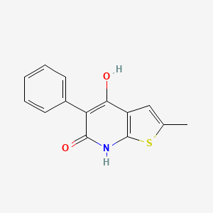 molecular formula C14H11NO2S B12560648 4-hydroxy-2-methyl-5-phenylthieno[2,3-b]pyridin-6(7H)-one CAS No. 179337-84-9