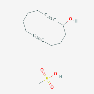 molecular formula C13H20O4S B12560659 Methanesulfonic acid--cyclododeca-2,8-diyn-1-ol (1/1) CAS No. 189077-01-8