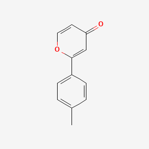 molecular formula C12H10O2 B12560670 2-(4-Methylphenyl)-4H-pyran-4-one CAS No. 143424-75-3