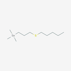 Trimethyl[3-(pentylsulfanyl)propyl]stannane