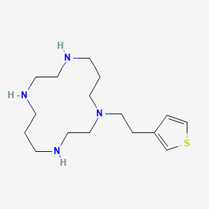 molecular formula C16H30N4S B12560685 1-[2-(Thiophen-3-yl)ethyl]-1,4,8,11-tetraazacyclotetradecane CAS No. 144397-82-0