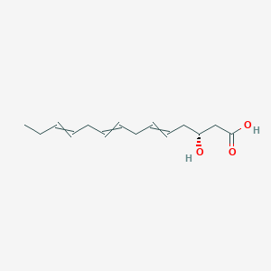 molecular formula C14H22O3 B12560692 (3R)-3-hydroxytetradeca-5,8,11-trienoic acid CAS No. 202601-26-1