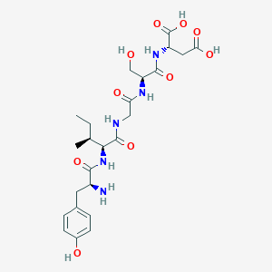 molecular formula C24H35N5O10 B12560695 L-Tyrosyl-L-isoleucylglycyl-L-seryl-L-aspartic acid CAS No. 157262-79-8