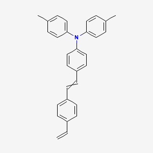 molecular formula C30H27N B12560703 4-[2-(4-Ethenylphenyl)ethenyl]-N,N-bis(4-methylphenyl)aniline CAS No. 217449-57-5