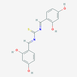 molecular formula C15H12N2O4S B12560720 (1E,3E)-1,3-bis[(2,4-dihydroxyphenyl)methylidene]thiourea 