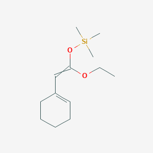 {[2-(Cyclohex-1-en-1-yl)-1-ethoxyethenyl]oxy}(trimethyl)silane