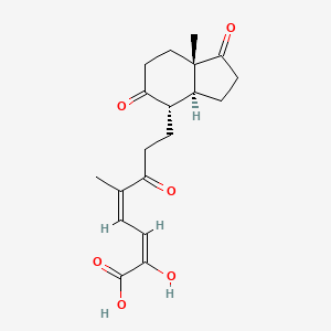 molecular formula C19H24O6 B1256077 3-Hydroxy-5,9,17-trioxo-4,5:9,10-disecoandrosta-1(10),2-dien-4-oic acid 