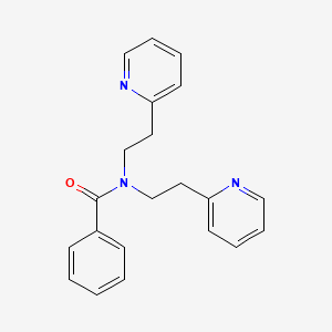 molecular formula C21H21N3O B12560880 N,N-Bis[2-(pyridin-2-yl)ethyl]benzamide CAS No. 144157-46-0