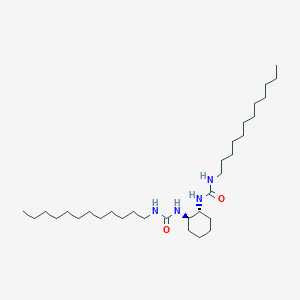 molecular formula C32H64N4O2 B12560897 3,3'-(Cyclohexane-1beta,2alpha-diyl)bis(1-dodecylurea) CAS No. 182912-85-2