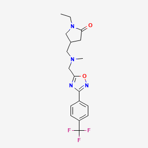 1-Ethyl-4-[[methyl-[[3-[4-(trifluoromethyl)phenyl]-1,2,4-oxadiazol-5-yl]methyl]amino]methyl]-2-pyrrolidinone