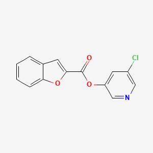 molecular formula C14H8ClNO3 B1256099 5-Chloropyridin-3-yl benzofuran-2-carboxylate 