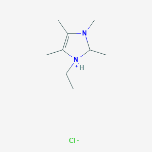 molecular formula C9H19ClN2 B12560994 1-Ethyl-2,3,4,5-tetramethyl-2,3-dihydro-1H-imidazol-1-ium chloride CAS No. 195440-30-3