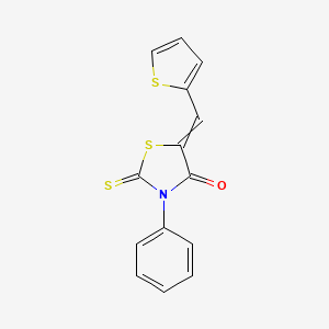 molecular formula C14H9NOS3 B12561005 4-Thiazolidinone, 3-phenyl-5-(2-thienylmethylene)-2-thioxo- CAS No. 151502-03-3