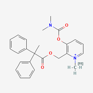 N-[11C]Methyl-3-[[(dimethylamino)carbonyl]oxy]-2-(2',2'-diphenylpropionoxymethyl)pyridinium